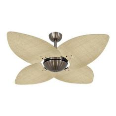 Imagem de Ventilador de Teto Dormamu Bronze Office 4 Pás Palmae Natural 220V com