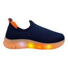 Imagem de Tênis Infantil Meninos Kidy Slip On Calce Facil Led Azul 30 BR-Masculino