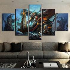 Imagem de Quadro Decorativos Warcraft com 5 peças 130x65