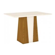 Imagem de Mesa Henn Orus Tampo Madeirado 120Cm Nature/Off White
