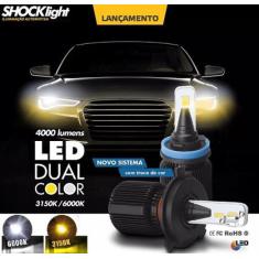 Imagem de Kit Lâmpada Ultra Led Shocklight H8 Duas Cores 3150K 6000K