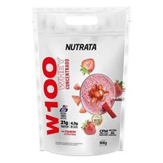 Imagem de W100 Whey Concentrado - 900g Refil Strawberry MilkShake - Nutrata