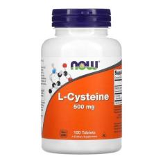Imagem de L-cisteína 500mg Now Foods L-Cysteine 100 Tablets Importado