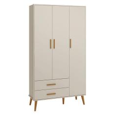 Imagem de Guarda Roupa Infantil Isis 3 Portas E 2 Gavetas Areia - Reller Móveis Areia