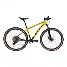 Imagem de Bicicleta Aro 29 Gti Roma 12v Garfo Com Trava K7 11/50 Freios Hidráulicos Kit 1x12 Pneu Bege - Amarelo/preto Tam.15