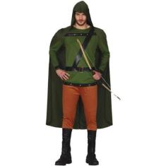 Imagem de Fantasia Masculina Adulta de Carnaval Criativa Arqueiro Verde Medieval