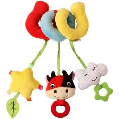 Imagem de  Brinquedo de atividade espiral, brinquedo de carrinho de bebê em espiral, confortável, carrinho de bebê, berço, brinquedo de pelúcia para meninos e m