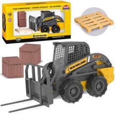 Imagem de Trator Brinquedo New Holland Construction Mini Carregadeira L330 Usual