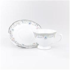 Imagem de Xícara Café Com Pires 80 ml Porcelana Schmidt - Dec. Saint Germain