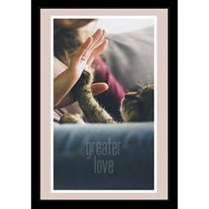 Imagem de Quadro De Gato Amor Maior Decore Pronto Multicor Pequeno 20x30cm