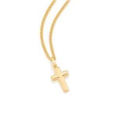 Imagem de Colar Rommanel Banhado Ouro Pingente Cruz Crucifixo Pequeno