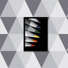Imagem de Quadro Decorativo Fotografia Lápis Coloridos 45x34cm