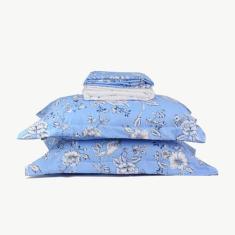 Imagem de Lençol Casal Sem Elástico 400 Fios Estampado - Casa Di Valle