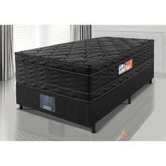 Imagem de Cama Box Solteiro Colchão Ortopédico Black + Box 88x188x71 Double Face Espuma D33 Preto