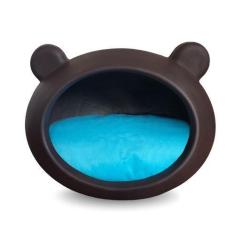 Imagem de Casa Cachorro E Gato Preta Almofada Dupla Face Ul/Bege P - Foster Plas