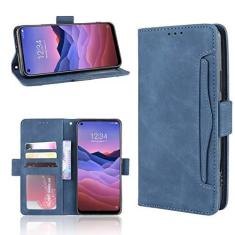 Imagem de Capa com compartimento para cartão para ZTE A1 ZTG01, capa flip carteira de couro para ZTE A1 ZTG01, capa magnética retrô, capa de telefone carteira com compartimentos para cartão