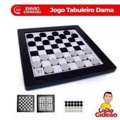 Imagem de Jogo De Tabuleiro Dama Trilha 2 Em 1 Estratégia Clássico Grande Damas