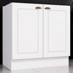 Imagem de Armário De Cozinha 80 Cm Americana 2 Portas 100% Mdf Branco Hp C355 -
