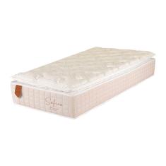 Imagem de Colchão Solteiro 88X188X34 Safira Prorelax Molas Ensacadas Pillow Top Viscoelástico - Areia