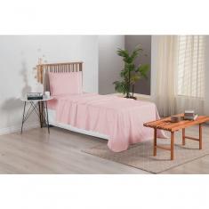 Imagem de Jogo De Lençol Versatile Ponto Palito Completo 3 Peças Solteiro Micropercal rosê