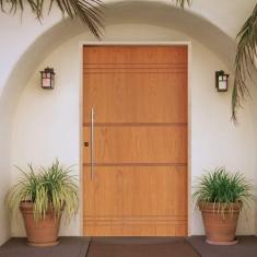 Imagem de Porta Pivotante Belíssima Imbuia 7 Padrão Batente 14 Puxador Tubo 60cm 140 X 210 Direito Natural