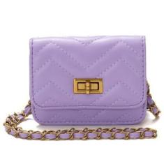 Imagem de Bolsa Feminina Transversal Alça de Corrente Mini Bag Colorida-Feminino