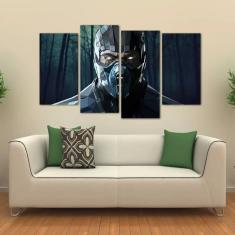 Imagem de Quadro Decorativo Sub Zero Mosaico Sala Em Tecido 4 Peças 1