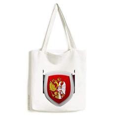 Imagem de Bolsa de lona com emblema Nacional Sérvia Bolsa de compras casual