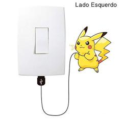 Imagem de Adesivo de Parede Pikachu Eletricidade Interruptor