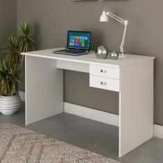Imagem de Mesa Escrivaninha 2 Gavetas Branco Me4165 - Tecno Mobili