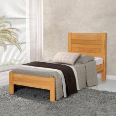 Imagem de Cama Solteiro com Colchão Lara Madeira - Imbuia