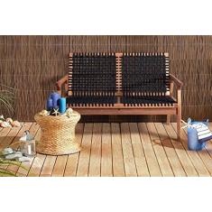 Imagem de Sofá 2 Lugares Corda Preta e Madeira 1,19 m Trama Meu Móvel de Madeira - Jatobá e Corda Preta