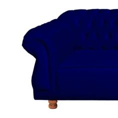 Imagem de Sofá Chesterfield Elisabeth 2M - Suede Azul Marinho / sala de estar, r