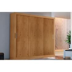 Imagem de Guarda Roupa Casal 3 Portas De Correr E 4 Gavetas Veneza Naturale-Natu