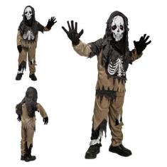 Imagem de Fantasia Esqueleto Jason Halloween Infantil Com Mascara e Luva - Fanta