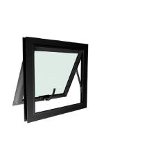 Imagem de Janela Maxiar De Banheiro Esquadrias Brasil 65x65 Preto f123