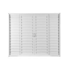 Imagem de Janela de Alumínio Veneziana de Correr 100x150cm 4 Folhas com Vidro Liso Soft Plus MGM Branco Branco