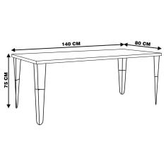 Imagem de Mesa Sala de Jantar Cozinha Ludiana 140cm Grafite Madeira Maciça Driftwood - Gran Belo