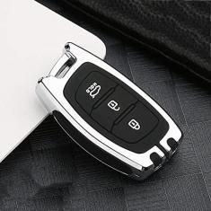 Imagem de Porta-chaves do carro Capa Smart Zinc Alloy, adequado para Hyundai Tucson Creta ix25 i10 i30 i20 Verna Mistra 2015-2018, Porta-chaves do carro ABS Smart Car Key Fob