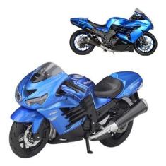 Imagem de Miniatura Moto Kawasaki Ninja Zx 14R Azul Giro Maisto 1:18 - Str Store