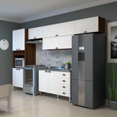 Imagem de Armário de Cozinha Compacta 5 Peças sem Tampo com Espaço para Forno Safira Luciane Móveis