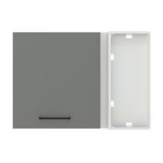 Imagem de Armário Aéreo de Canto Madesa Agata 1 Porta Branco Cinza