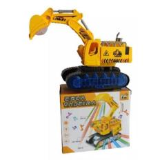 Imagem de Brinquedo Trator Retro Escavadeira Vai Volta 3D Musical Led - Giwish