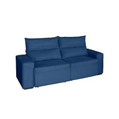Imagem de Sofa Retratil Reclinável Viena Azul 2,00m 3 Lugares REC ESTOFADOS