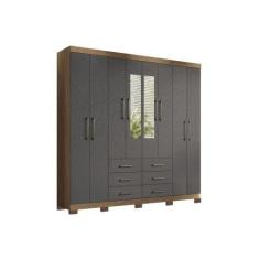 Imagem de Guarda Roupa Casal 8 Portas E 6 Gavetas C/ Espelho E Pés Liverpool Ata