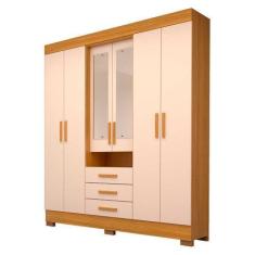 Imagem de Guarda Roupa Solteiro Com Espelho 6 Portas 3 Gavetas Débora Acp Móveis