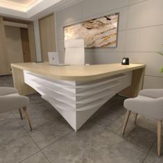 Imagem de Mesa Para Escritório Em L Artany Tamburato Diretor Cor Carvalho Com Br