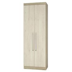 Imagem de Guarda Roupa 2 Portas 2 Cabideiros 2 Prateleiras Avelã