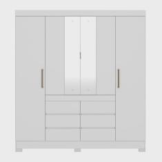 Imagem de Guarda Roupa 4 Portas Com 6 Gavetas Cádis Branco - Demóbile