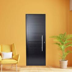 Imagem de Porta De Aluminio Lambri 210x100cm Com Puxador Linha Premium